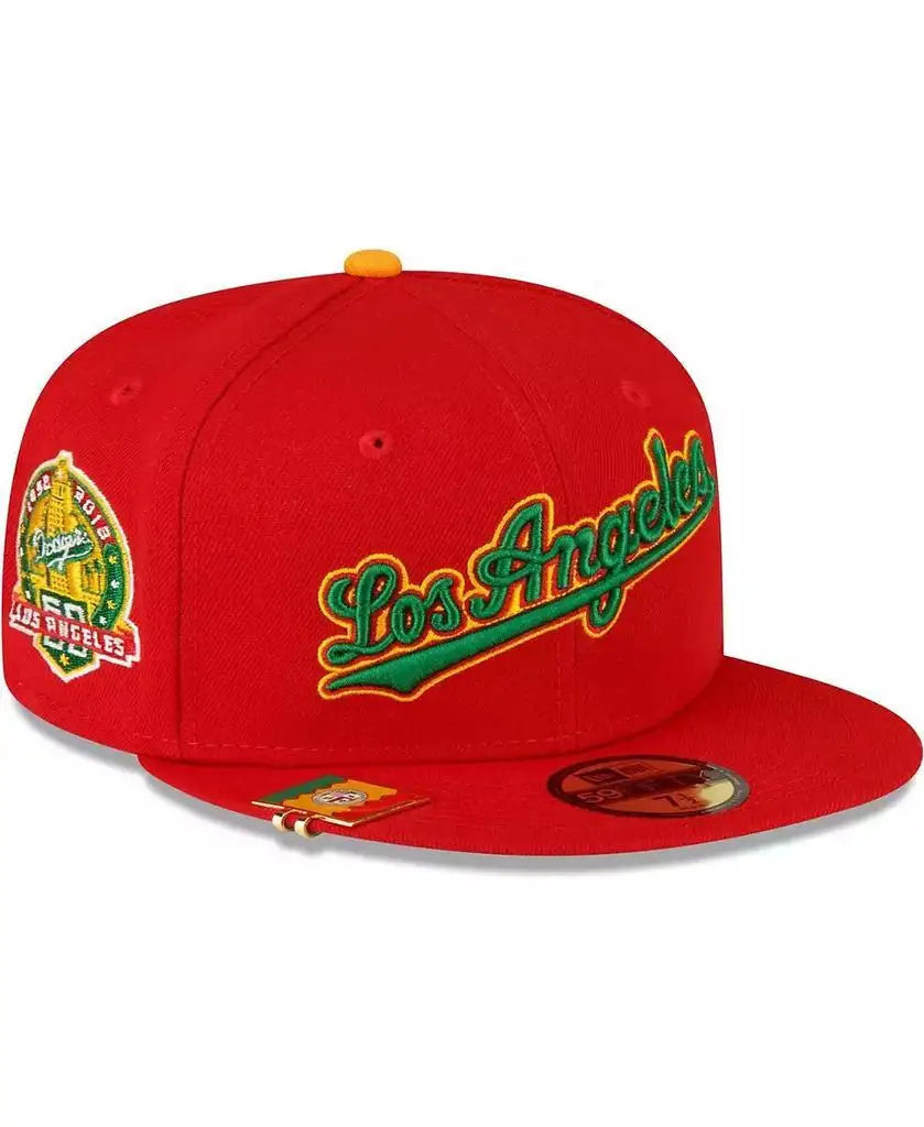 New Era | Men's Red Los Angeles Dodgers City Flag 59FIFTY Fitted Hat New Era | Men's Red Los Angeles Dodgers City Flag 59FIFTY Fitted Hat